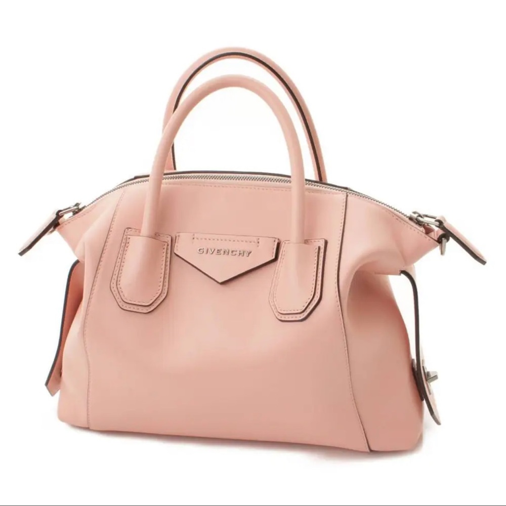 Auth GIVENCHY Antigona Soft Small Leather 2WAY Handbag BB50F3B0WD Pink(161809